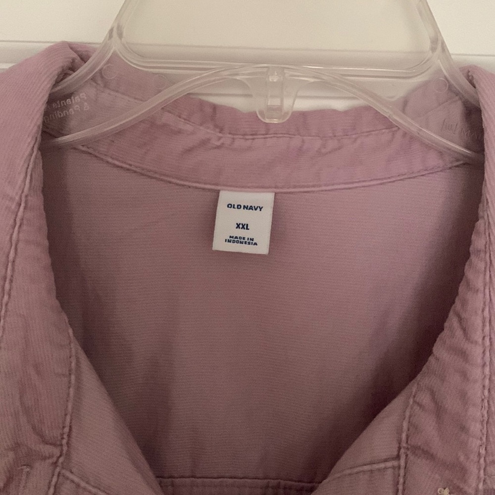 Old Navy Mauve/Pale Purple Midi Shirt Dress - Picture 3 of 8